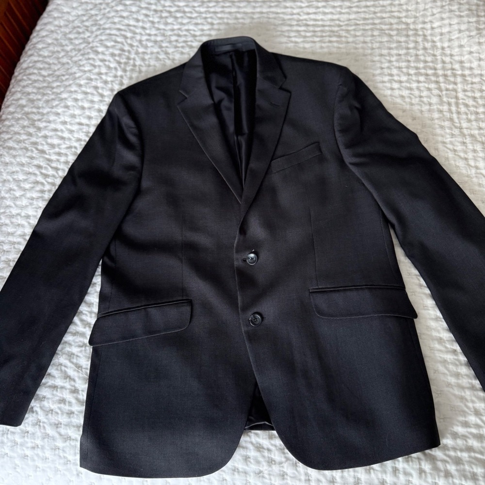 Kenneth Cole Reaction Men's Blazer 42R dark gray Sport Coat 2Button Jacket